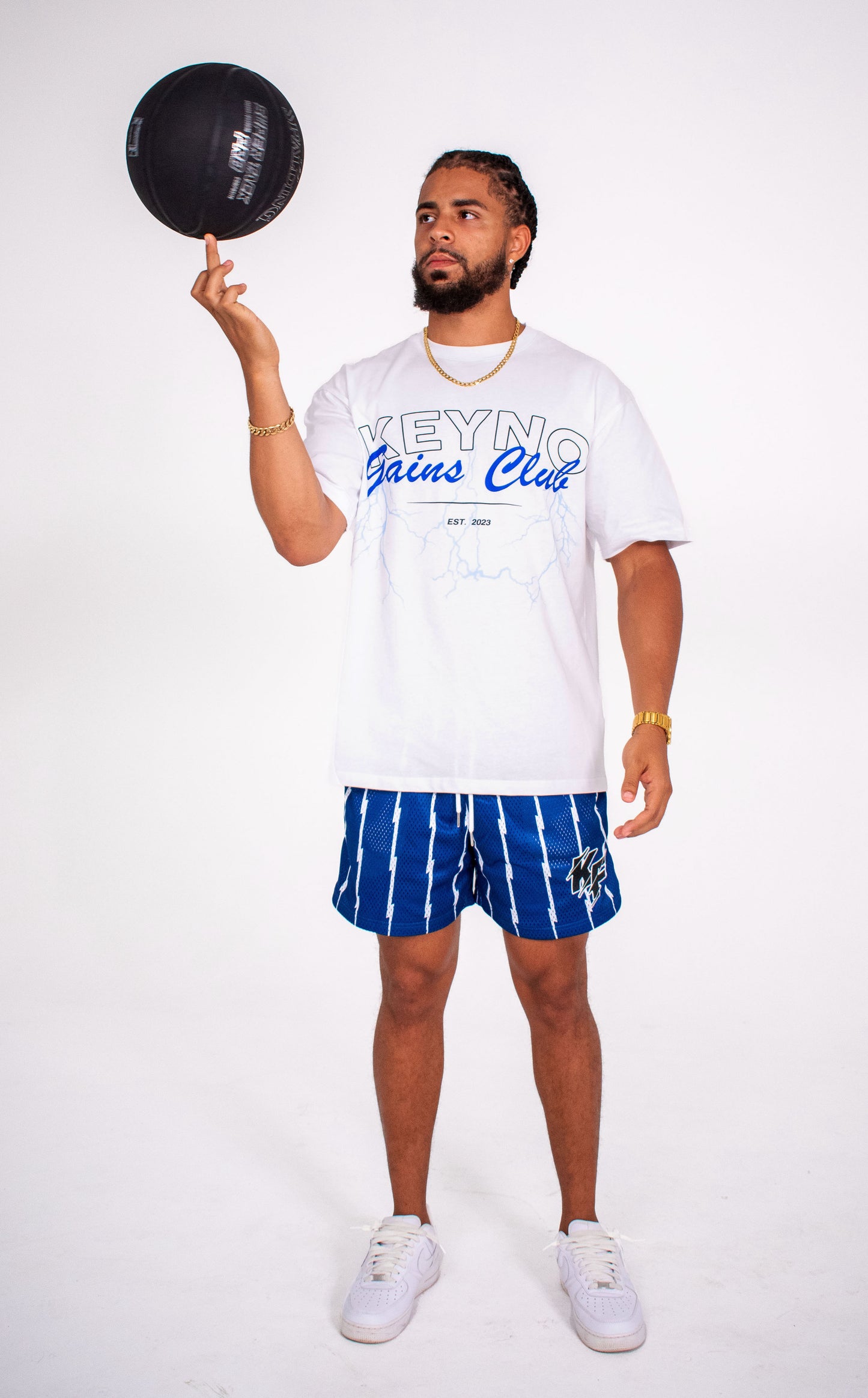 KEYNO WHITE BLUE LIGHTNING
